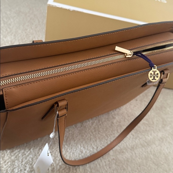 Tory Burch Large Emerson Top Zip Tote Brand New Authentic 14.5X13 - Picture 10 of 11